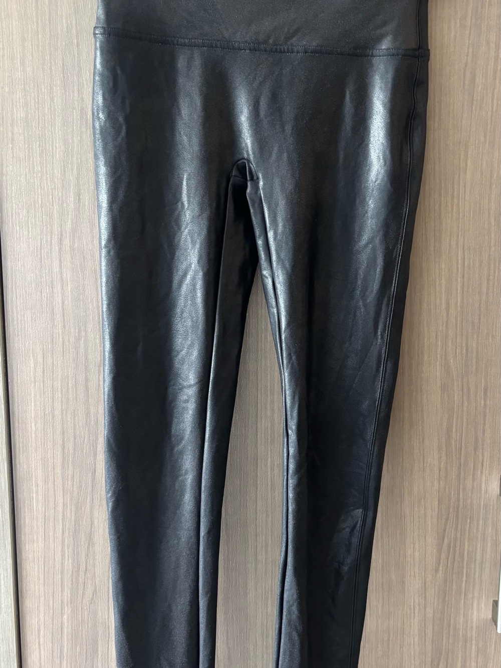 SPANX Black Faux Leather Leggings